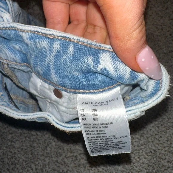 American Eagle Outfitters Light Blue Jean Shorts - Picture 3 of 3